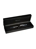 Ручка подарочная шариковая "Reformiste", корпус черн. с серебр. зигзагообр. гравир., стержень син.цв., в коробке, Protege