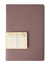 Ежедневник дат. 2026г. А5 176л "MAPLE" серо-фиолетовый, 7Б, иск.кожа, обл.поролон, тв.переплет, тонир.блок, скругл.углы, ляссе, инд.уп