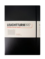 Книга для записей A4+, 117 листов в клетку "Master", твердая обложка, черный, Leuchtturm1917