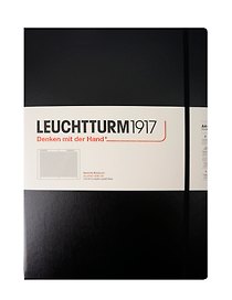 Книга для записей A4+, 117 листов в клетку "Master", твердая обложка, черный, Leuchtturm1917