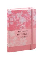 Записная книжка А6 96л нелин. "SAKURA POCKET" обложка текстиль, розовый, резинка, ляссе, Moleskine