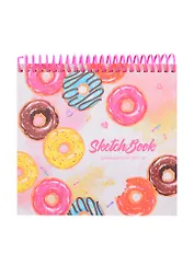 Скетчбук А6 80л "Аппетитные пончики" белый офсет, 80г/м2, спираль