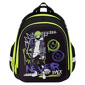 Ранец «Never look back» для девочки, 1–4 класс, анатомическая спинка, 2 отделения, 2 кармана, 35×29×12 см, ЭВА, ArtSpace - 1