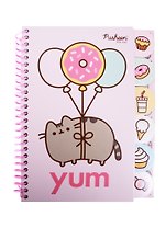 Записная книжка А6+ 60л "Pusheen" спираль, 6 цв.разделителей, инд.уп.