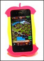 Чехол для iPhone в виде яблока розовый (002588)