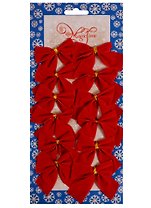 Украшение елочное Бантики (12шт) (5х5)