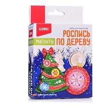 Набор для творчества LORI. Роспись по дереву. Магниты "Новогодние радости"
