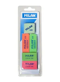 Ластики 05шт (430, 2*236, 2*936) блистер, подвес, Milan