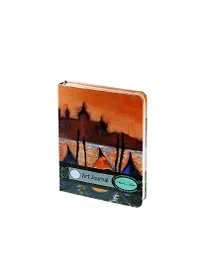 Книга для записей А5- 80л 130*190мм кл. "BOATS" тв.обл., печать на крафте, ляссе, ассорти, MODO ARTE