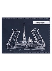Обложка для студенческого СПб Мосты (эко кожа, нубук)