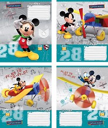 Тетрадь 12л лин. "Mickey Mouse Club Aviator", Полиграфика