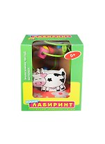 Игрушка дерев. Мини-лабиринт Корова-2 (ИД-2101) (10,5х13,5х7) (Рыжий кот) (коробка)