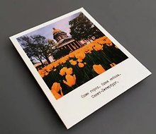 Магнит 70х85 Исаакиевский собор, тюльпаны фото