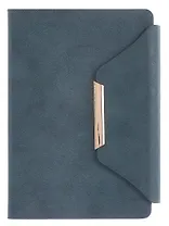 Ежедневник недат. А5 160л "Спилок делавэ" бирюзовый, кожзам, тв.переплет, офсет, металл.шильд, фольгир.срез, магнит.клапан, закругл.углы, справ.мат-лы, ляссе, инд.уп