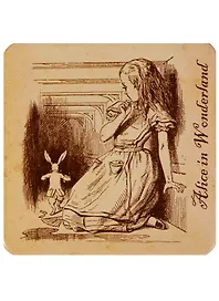 Подставка под чашку Alice in Wonderland (Алиса и кролик) (ПЧ2018-01)