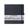 Скетчбук 20*20, 80 листов "Sketchmarker" черный, 140г/м2, слоновая кость