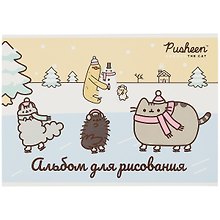 Альбом для рисования «Pusheen» Academy Style А4, 40 листов, склейка, в ассортименте