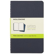 Записная книжка «Cahier Journal Pocket» А6, 32 листа, нелинованная, синяя, 3 штуки, Moleskine