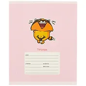 Тетрадь в клетку Unnika, "Забавный енот", 24 листа, в ассортименте