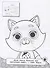 Кошечки-собачки. Раскрась по образцу с наклейками - 1