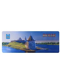 Магнит виниловый, фольга панорама "Псков - Башня"