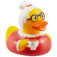 Игрушка для ванной, уточка резиновая FUNNY DUCKS "Уточка бабушка" (1902)