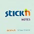 Блок для записей Stick`n Neon notes, голубой, 7.6 х 7.6 см - 1