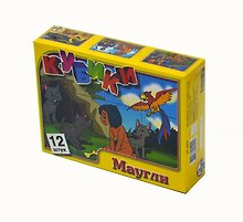 Игра, Кубики 12шт "Маугли" 00529