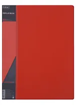 Папка 100ф А4 "STANDARD" пластик 0,8мм,  красная