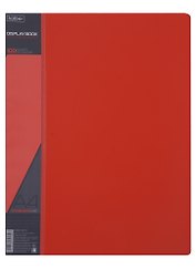 Папка 100ф А4 "STANDARD" пластик 0,8мм,  красная