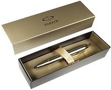 Ручка шариковая Parker, IM Metal Brushed Metal GT, подарочная