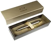 Ручка шариковая Parker, IM Metal Brushed Metal GT, подарочная