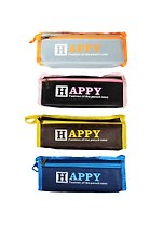 Пенал-косметичка 1отд. "Happy" 21*10см, ткань, инд.уп., ассорти