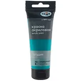 Краска акриловая художественная "Студия" 75мл, зеленая изумрудная, Гамма