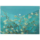 Папка-конверт А4 на кнопке "Ветка миндаля"