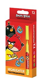 Текстовыделитель "ANGRY BIRDS" зеленый, 2-5мм, Angry Birds