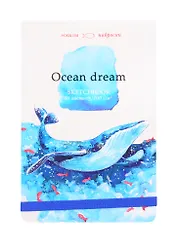 Скетчбук А5 80л "Мечты китов" 100г/м2, тв. обложка, на резинке