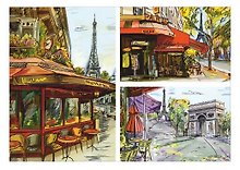 ДРУГИЕ ЛЮДИ Рисовая бумага А3 Старое кафе 1016