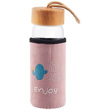 Бутылка в чехле велюр Кактус enjoy (стекло) (300мл) (12-07229-RB23DC087)