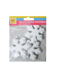 Фигурка для поделок и декор. Снежинки (511687) (3шт) (6,5х6,5см) (Школа талантов) (упаковка)