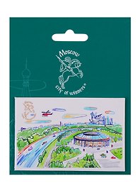 Магнитная открытка Москва Воробьевы горы (Пастель) (МОМск-04)