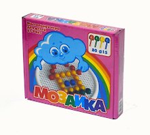 Мозаика круглая плата, 80 элементов, 4 цвета