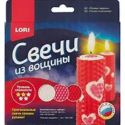 Набор для творчества LORI Свечи из вощины Розовые сердечки