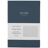Книга для записей «Work book. No 3», А5, 80 листов, линованная, искусcтвенная кожа, Listoff - 0