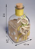 Банка декоративная  Прованс с пробкой (6,5х6,5х13) (222-053) - 0