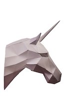 Набор для сборки полигональных фигур: Единорог (белый)