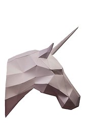 Набор для сборки полигональных фигур: Единорог (белый)