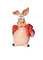 Фигурка Свинка с сердцем I Love You (10см) (537-108)