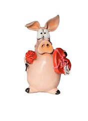 Фигурка Свинка с сердцем I Love You (10см) (537-108)