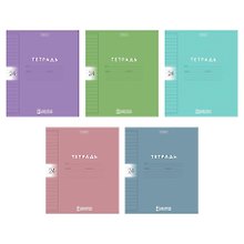 Тетрадь 24л лин. "Color Set" пласт.обл., ассорти